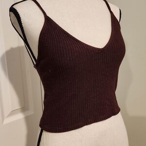 Brandy Melville Dark Burgundy Ribbed Cami